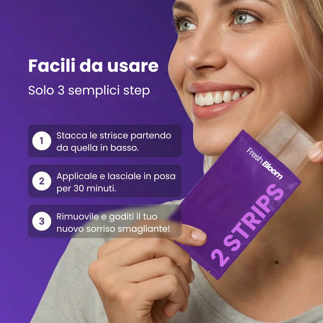 FreshWhite™ Strisce Sbiancanti per Denti Effetto Anti-Giallo