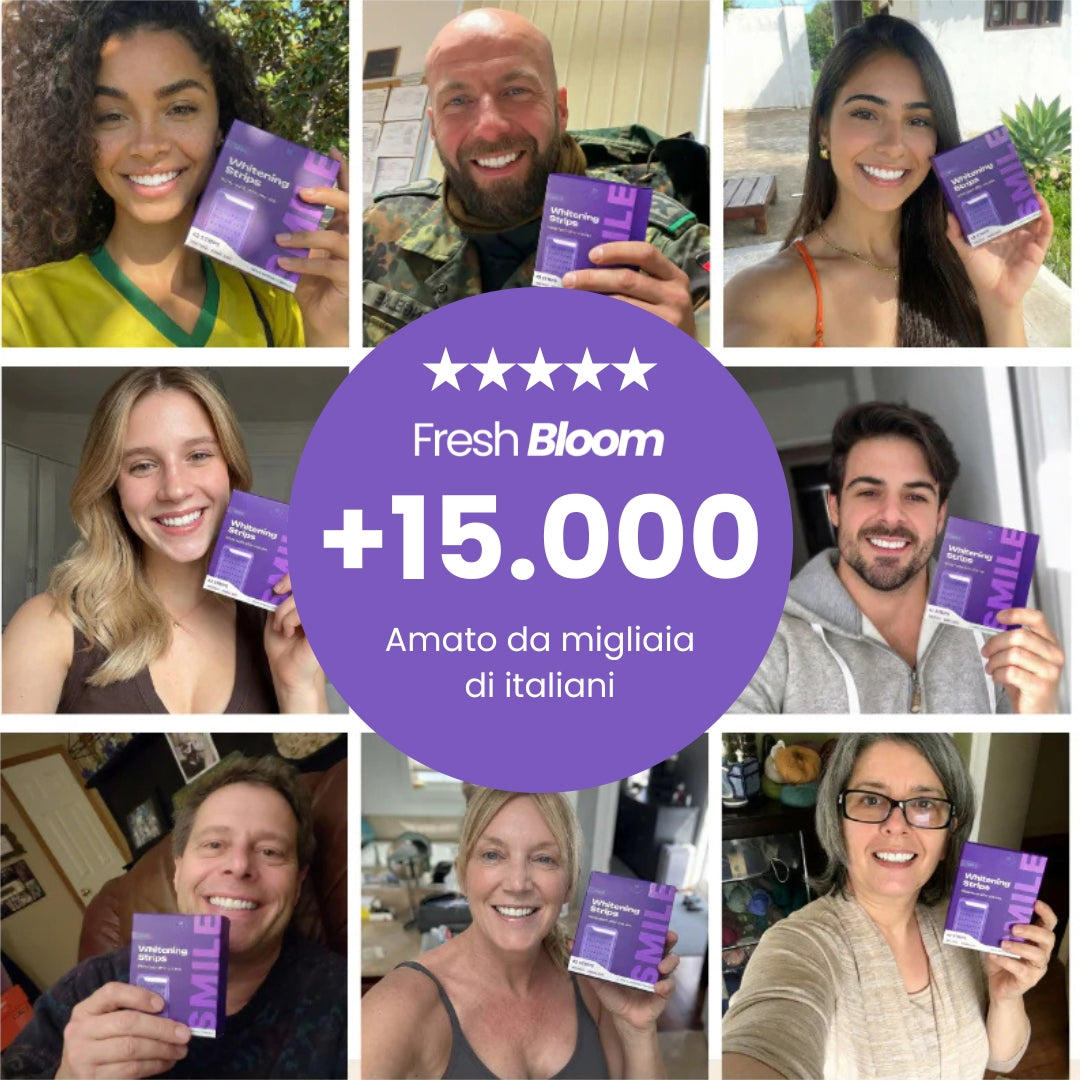 FreshWhite™ Strisce Sbiancanti per Denti Effetto Anti-Giallo